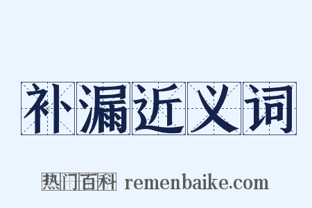 补漏近义词是什么意思的图片